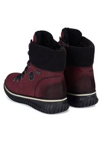 Rieker Trzewiki 74247-35 Bordowy. Kolor: czerwony. Materiał: materiał #5