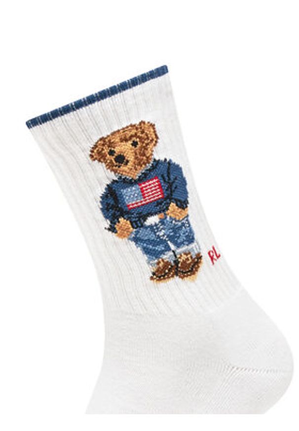Polo Ralph Lauren Zestaw 3 par wysokich skarpet damskich 455968680001 Kolorowy. Materiał: materiał, bawełna. Wzór: kolorowy