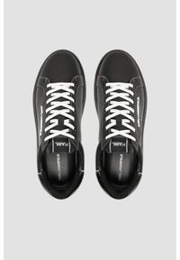 Karl Lagerfeld - KARL LAGERFELD Czarne męskie sneakersy skórzane Kapri Kushion Lo Lace, Rozmiar 44. Okazja: na co dzień. Kolor: czarny. Materiał: skóra #2