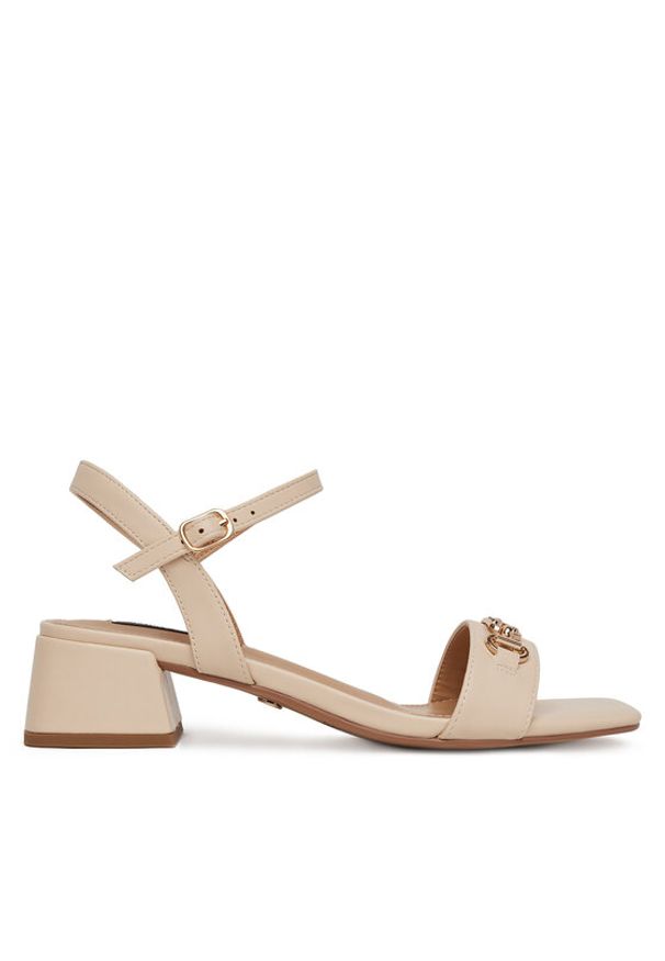 Nine West Sandały R23SS00452 Beżowy. Kolor: beżowy. Materiał: materiał, syntetyk