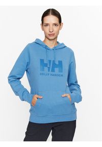 Helly Hansen Bluza Logo 33978 Niebieski Regular Fit. Kolor: niebieski. Materiał: bawełna #1