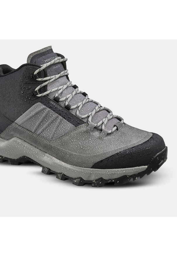 quechua - Buty turystyczne męskie Quechua MH500 Mid wodoodporne. Kolor: szary. Materiał: kauczuk. Szerokość cholewki: normalna. Sport: outdoor, turystyka piesza