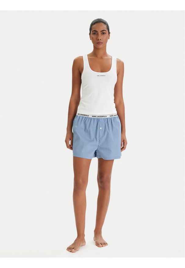 Karl Lagerfeld - KARL LAGERFELD Piżama B1W45008 Biały Regular Fit. Kolor: biały. Materiał: bawełna