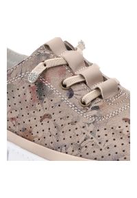 Półbuty damskie Filippo, ze skóry naturalnej ażurowa cholewka motyw wzorzysty sznurowane lekka podeszwa, beżowe, DP7671/26 BE. Kolor: beżowy. Materiał: skóra. Szerokość cholewki: normalna. Wzór: ażurowy #3