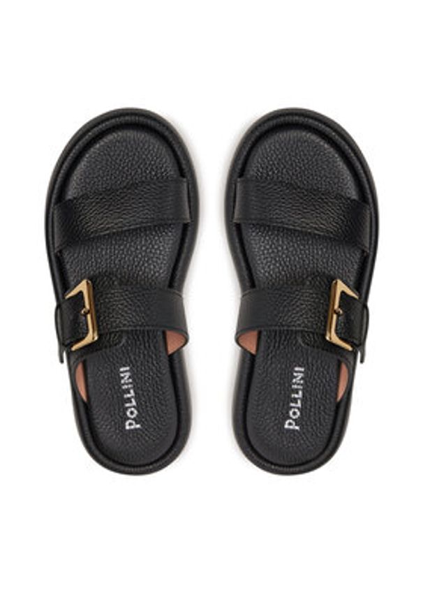 Pollini Klapki SA28245I0ITD0000 Czarny. Kolor: czarny. Materiał: skóra