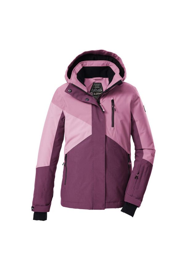 Kurtka narciarska z kapturem dla dziewczynki Killtec KSW 209. Typ kołnierza: kaptur. Kolor: szary, niebieski, wielokolorowy, różowy. Sezon: zima. Sport: narciarstwo