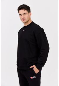 Diesel - DIESEL Czarna męska bluza S-BOXT-D, Rozmiar XL. Okazja: na co dzień. Kolor: czarny. Materiał: elastan, materiał, bawełna. Długość rękawa: długi rękaw. Długość: długie. Styl: elegancki, klasyczny, casual #2