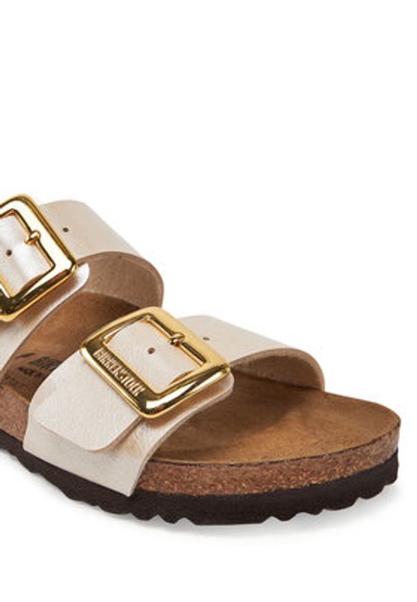 Birkenstock Klapki Sydney Cushion Buckle 1029492 Écru. Materiał: skóra