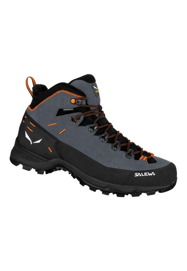 Buty trekkingowe męskie Salewa Alp Mate Winter Mid WP. Zapięcie: sznurówki. Kolor: czarny, pomarańczowy, wielokolorowy. Materiał: tkanina, materiał, syntetyk. Szerokość cholewki: normalna
