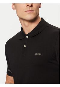 Guess Polo M5RP66 J1314 Czarny Slim Fit. Typ kołnierza: polo. Kolor: czarny. Materiał: bawełna #3