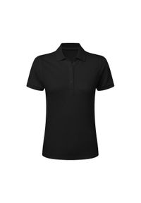 SG - Damska Koszulka Polo Signature Stretch Bez Metki. Typ kołnierza: polo. Kolor: czarny
