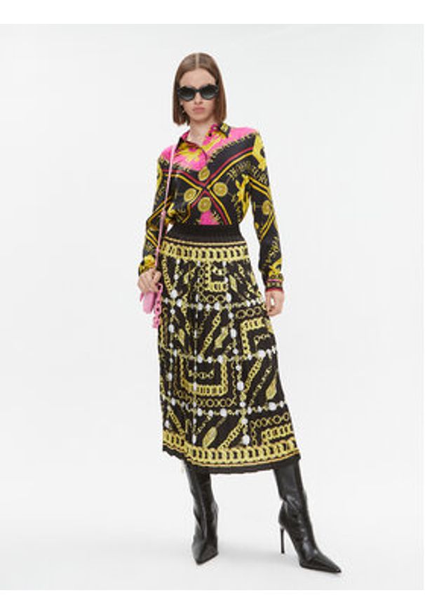 Versace Jeans Couture Koszula 75HAL2A1 Kolorowy Regular Fit. Materiał: wiskoza. Wzór: kolorowy