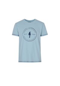 Ochnik - T-shirt męski. Kolor: niebieski. Materiał: bawełna. Wzór: nadruk #3