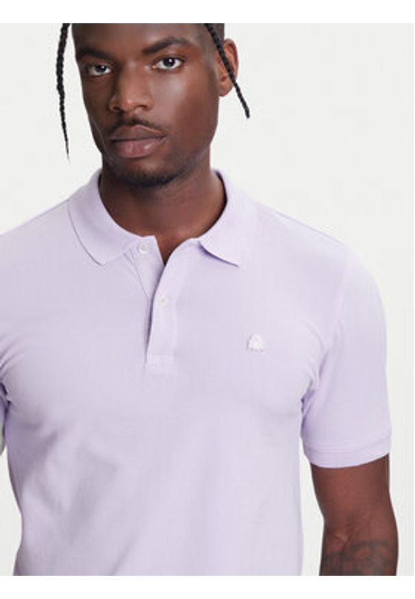 United Colors of Benetton - United Colors Of Benetton Polo 3WG9U301Z Fioletowy Slim Fit. Typ kołnierza: polo. Kolor: fioletowy. Materiał: bawełna