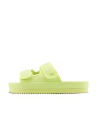 Flip*Flop - Klapki basenowe damskie Flip Flop Velcro Flower. Okazja: na co dzień. Kolor: zielony. Sezon: lato. Styl: casual