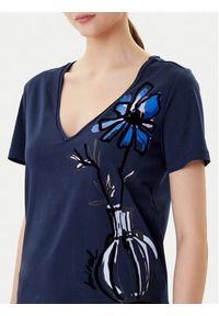 Desigual T-Shirt Dumas 25WWTK28 Granatowy Regular Fit. Kolor: niebieski. Materiał: bawełna