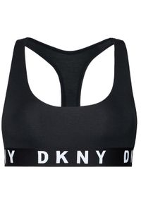 DKNY Biustonosz top DK4519 Czarny. Kolor: czarny. Materiał: bawełna