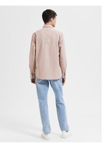 Selected Homme Koszula Rick 16077359 Beżowy Regular Fit. Kolor: różowy. Materiał: bawełna