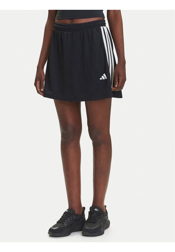 Adidas - adidas Spódnica mini Stadium 3-Stripes Tennis Inspired Jacquard JL7171 Czarny Regular Fit. Kolor: czarny. Materiał: syntetyk