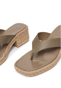 Calvin Klein Klapki Block Heel Espa 50 Thong Lth HW0HW02902 Brązowy. Kolor: brązowy. Materiał: skóra #6
