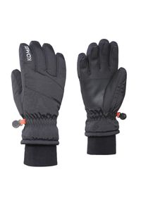 Rękawice pięciopalczaste Kombi The Peak Glove Junior. Kolor: czarny. Sezon: zima. Sport: narciarstwo