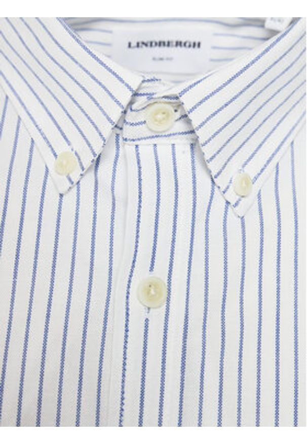 Lindbergh Koszula 30-203536 Biały Slim Fit. Kolor: biały. Materiał: bawełna