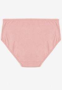 Renee - Różowe Bawełniane Majtki Figi w Minimalistycznym Stylu Idira. Kolekcja: plus size. Kolor: różowy. Materiał: bawełna