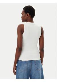 Hugo - HUGO Top Delanive 50534050 Biały Slim Fit. Kolor: biały. Materiał: syntetyk #5