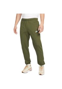Nike - Spodnie Do Joggingu Męskie Polar NSW Club. Kolor: zielony. Materiał: polar. Sport: bieganie