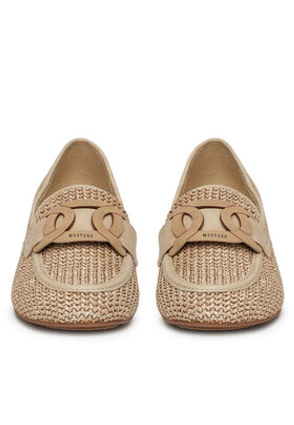 Mustang Loafersy 1489-402 Beżowy. Kolor: beżowy. Materiał: materiał