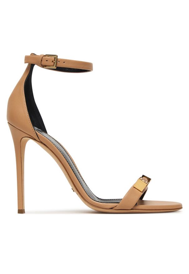 Elisabetta Franchi Sandały SA12L61E2 Beżowy. Kolor: beżowy. Materiał: skóra