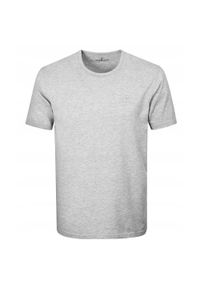 Koszulka Męska (T-Shirt) - Pako Jeans - Domieszka Elastanu, Popiel. Okazja: na co dzień. Materiał: bawełna, wiskoza, elastan. Styl: casual