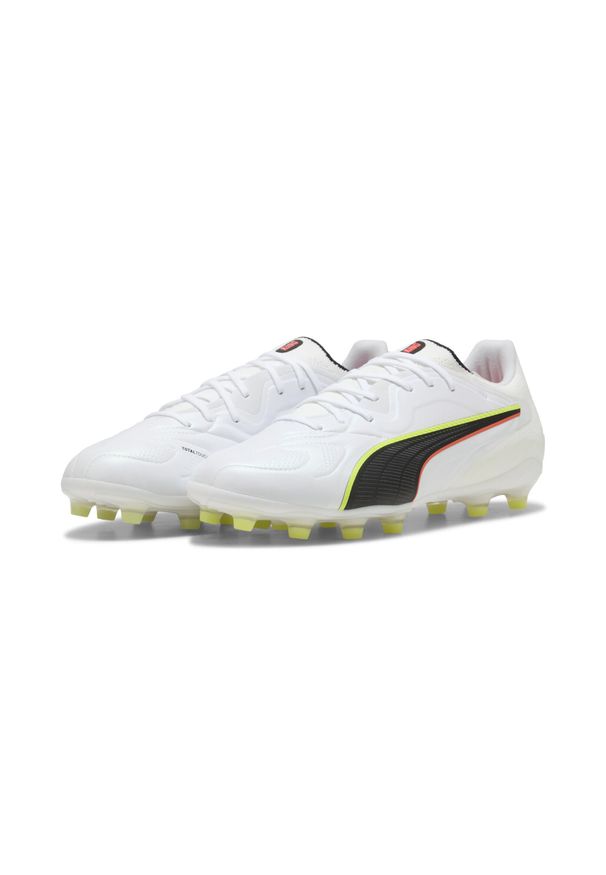 Puma - Buty piłkarskie unisex KING 20 PRO FG/AG PUMA. Kolor: czerwony, żółty, wielokolorowy, biały. Sport: piłka nożna