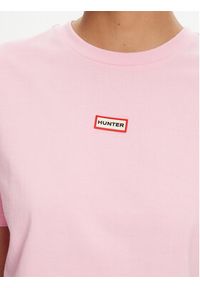 Hunter T-Shirt Abby HARW0059251 Różowy Boxy Fit. Kolor: różowy. Materiał: bawełna