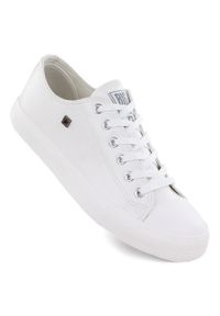Big-Star - Białe tenisówki półtrampki eko skóra Big Star V274869. Kolor: biały. Materiał: skóra ekologiczna. Sezon: lato. Styl: klasyczny #1