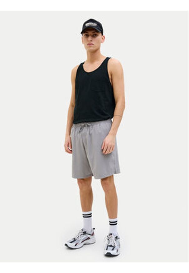 Jack & Jones - Jack&Jones Tank top Varenna 12273165 Czarny Regular Fit. Kolor: czarny. Materiał: bawełna