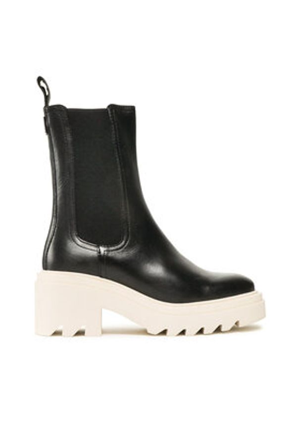 Gino Rossi Botki RST-CIRCLE-02B Czarny. Kolor: czarny. Materiał: skóra