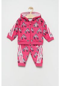 adidas Performance dres dziecięcy kolor różowy. Kolor: różowy. Materiał: dresówka #1