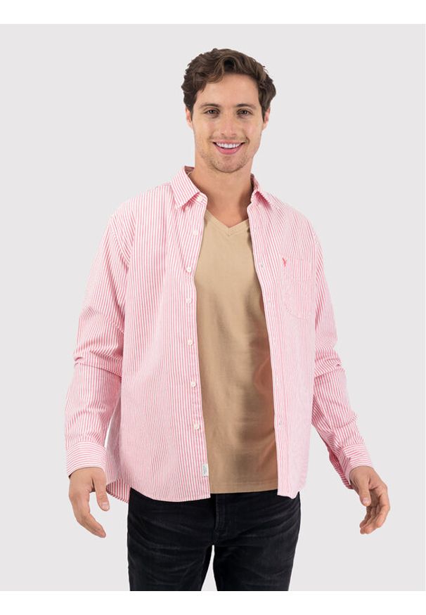 American Eagle Koszula 015-0153-2104 Różowy Classic Fit. Kolor: różowy. Materiał: bawełna
