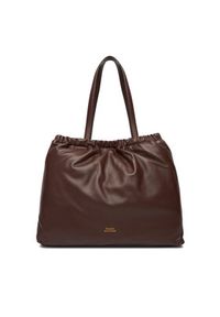 TOMMY HILFIGER - Tommy Hilfiger Torebka Soft Leather Tote AW0AW18308 Bordowy. Kolor: czerwony. Materiał: skórzane #4