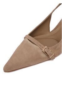 Gino Rossi - GINO ROSSI Czółenka EO-V2182-21 Beżowy. Kolor: beżowy. Materiał: zamsz, skóra #9