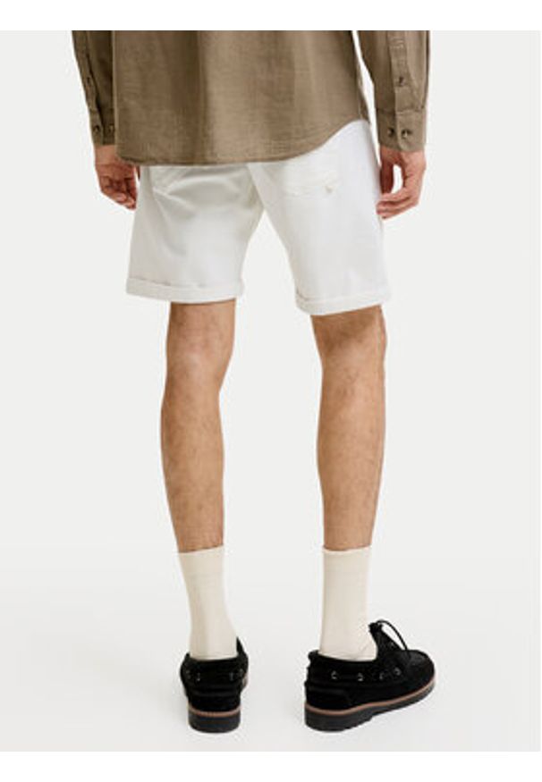 Jack & Jones Szorty jeansowe Rick 12294338 Biały Regular Fit. Kolor: biały. Materiał: bawełna