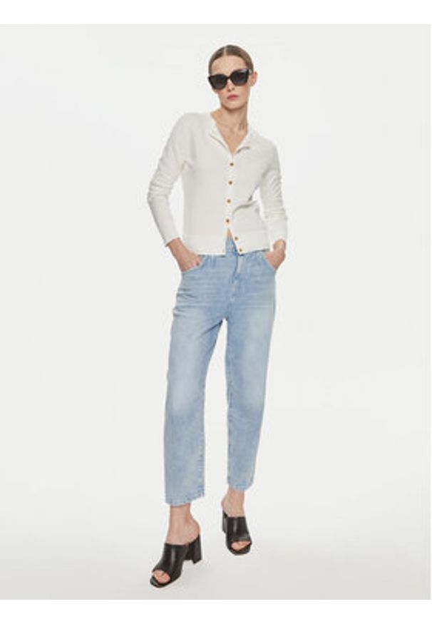 GAP - Gap Kardigan 443176 Biały Regular Fit. Kolor: biały. Materiał: bawełna