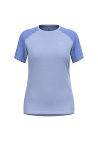 Koszulka do biegania damska Odlo Hiking Ascent. Kolor: niebieski. Materiał: poliester, wełna
