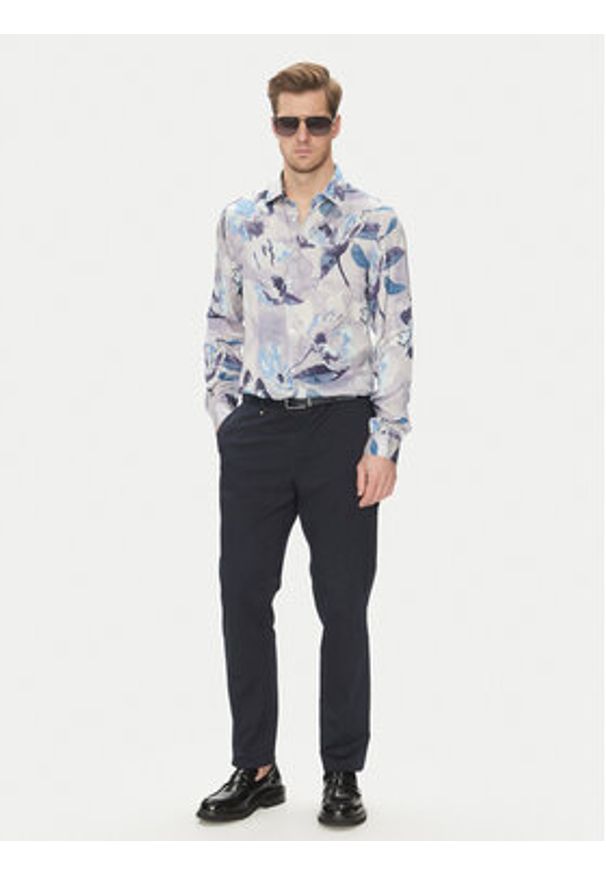 Marciano Guess Koszula 5GHH21 4467Z Błękitny Regular Fit. Kolor: niebieski. Materiał: wiskoza