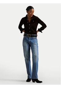 Polo Ralph Lauren Koszula 211971526002 Brązowy Slim Fit. Typ kołnierza: polo. Kolor: brązowy. Materiał: sztruks, bawełna #3