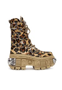 Botki NEW ROCK. Kolor: beżowy. Styl: rockowy
