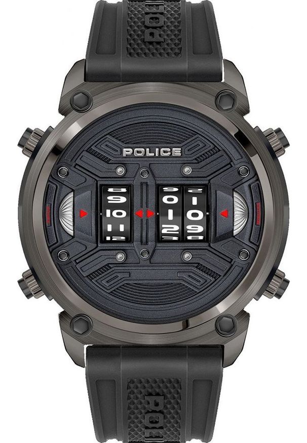 Zegarek Police Zegarek męski Police PL.PEWJP2108301 czarny. Kolor: czarny