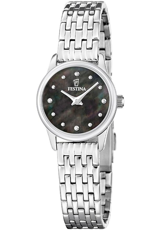 Zegarek Festina Zegarek damski Festina F20749-6 CYRKONIE srebrny. Kolor: srebrny