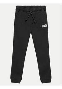 Jack&Jones Junior Spodnie dresowe Gordon 12257312 Czarny Slim Fit. Kolor: czarny. Materiał: syntetyk #5